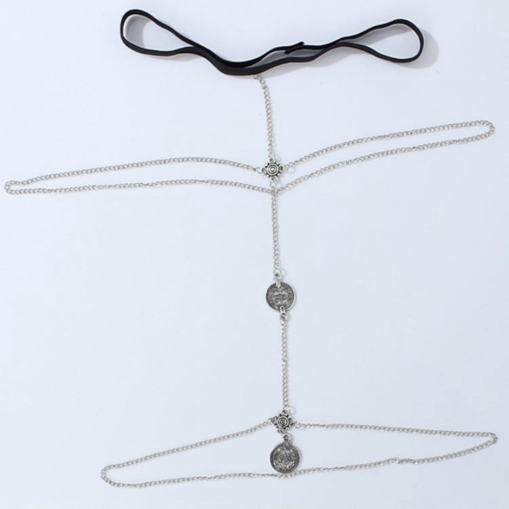 LAST ONEπSILVER BOHEMIAN THIGH CHAINπ - Picture 5 of 5